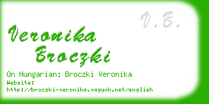 veronika broczki business card